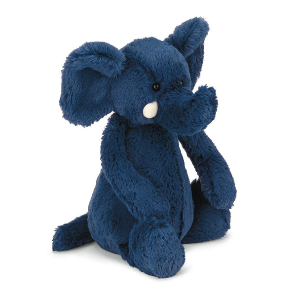 Jellycat Bashful Plush Toy - Blue Elephant (Medium, 12 inch)