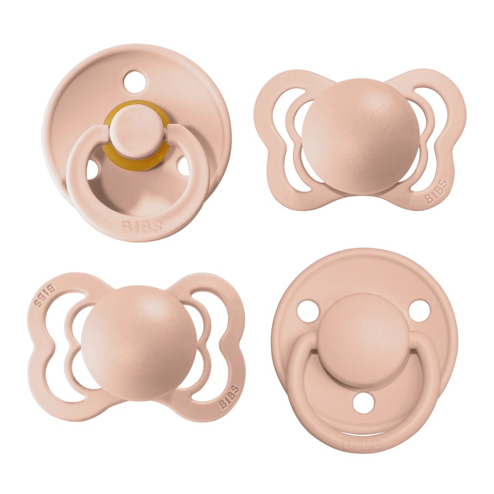 Born Pacifier Bibs Pacifier Try-It Collection 4-Piece Pacifier Set - Blush (0-6 ...