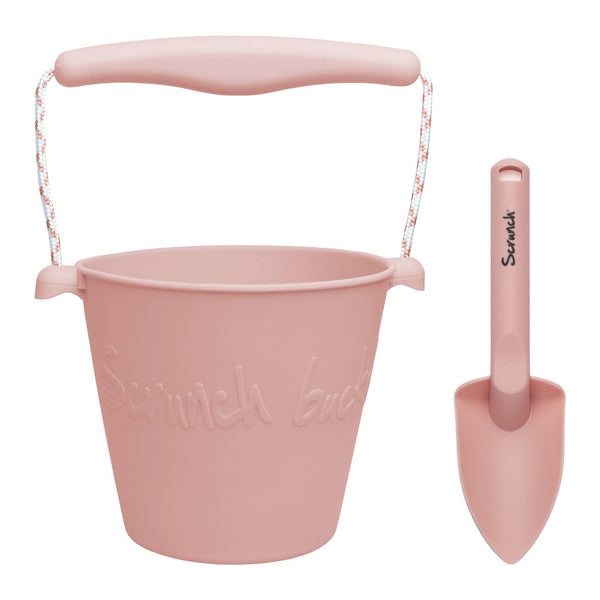 Scrunch Foldable Silicone Bucket and Spade Set - Blush