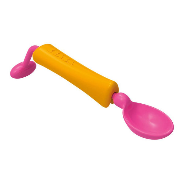 Beaba 360 Rotating Handle Training Spoon - Pink/Orange