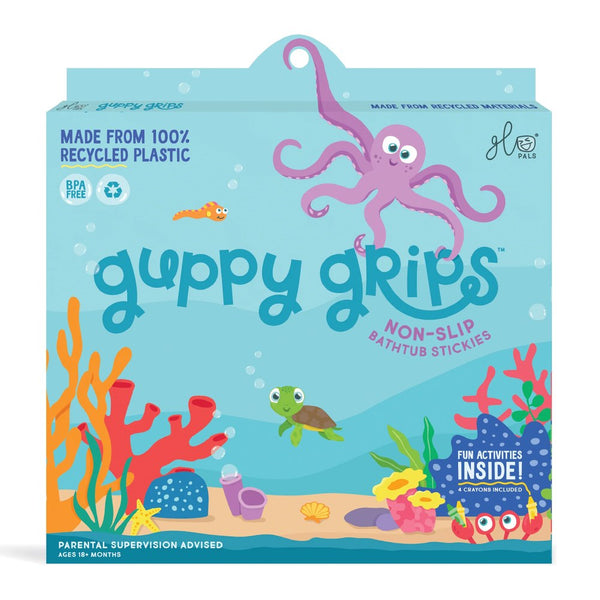 Glo Pals Grips Non-Slip Bathtub Stickers - Guppy