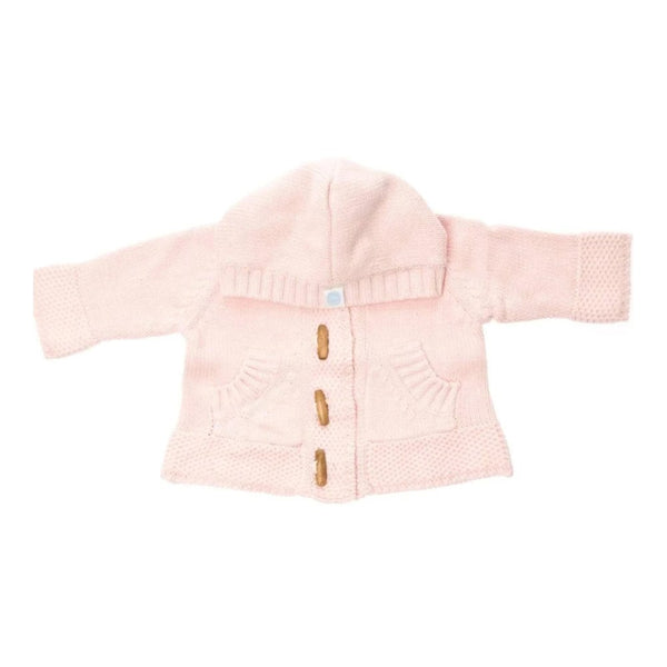 Beba Bean Knit Hoodie - Pink (0-3 Months)