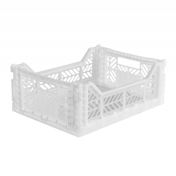 Aykasa Midi Foldable Storage Crate - White