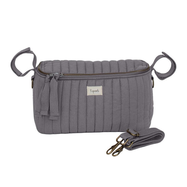 3 Sprouts Quilted Stroller Organizer - Charcoal Grey