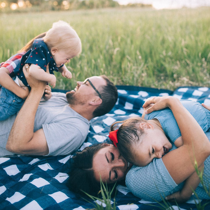 Little Unicorn 5 x 5 feet Outdoor Blanket - Chroma Rugby Stripe