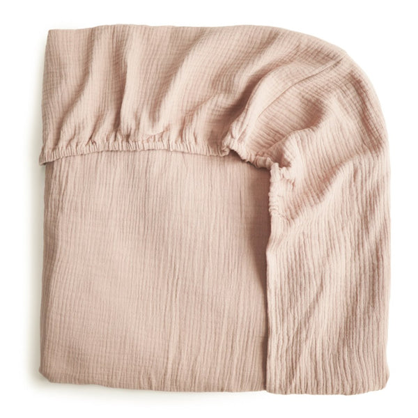 Mushie Extra Soft Cotton Muslin Crib Sheet