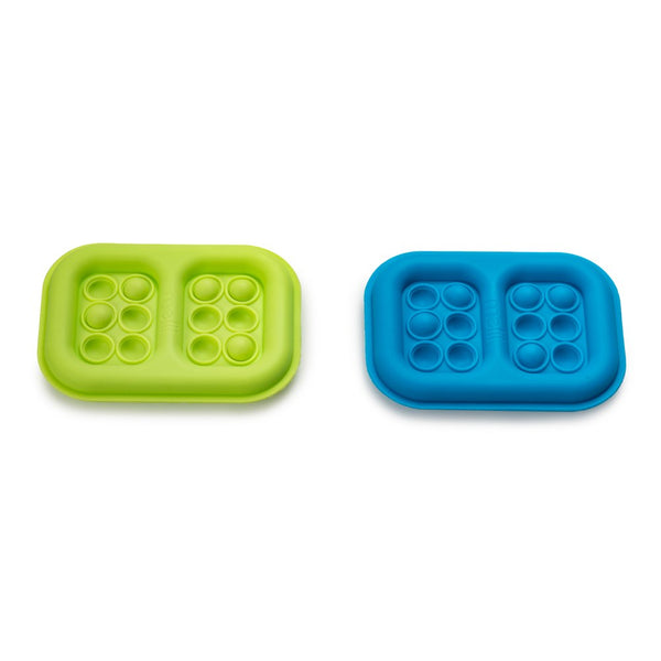 Melii 2-Pack Silicone Pop-It Ice Packs - Blue/Lime