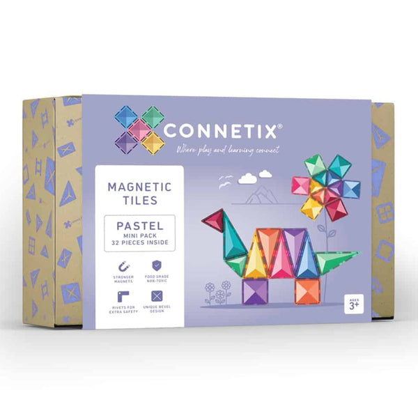 Connetix 32-Piece Magnetic Tiles Mini Pack - Pastel
