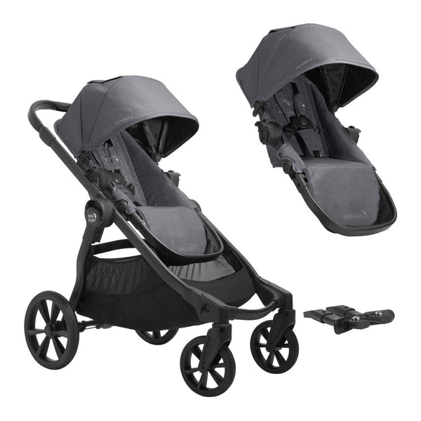 Baby Jogger City Select 2 Stroller and Second Seat Kit Bundle - Radiant Slate