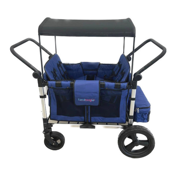 Famileasy Living 4-Seat Luxury All-Terrain Stroller Wagon - Royal Blue