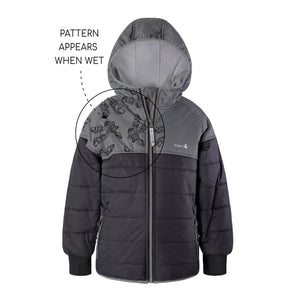 Therm Hydracloud Waterproof Fleece-Lined Puffer Jacket Black Autobot 2T Fall Winter 2023