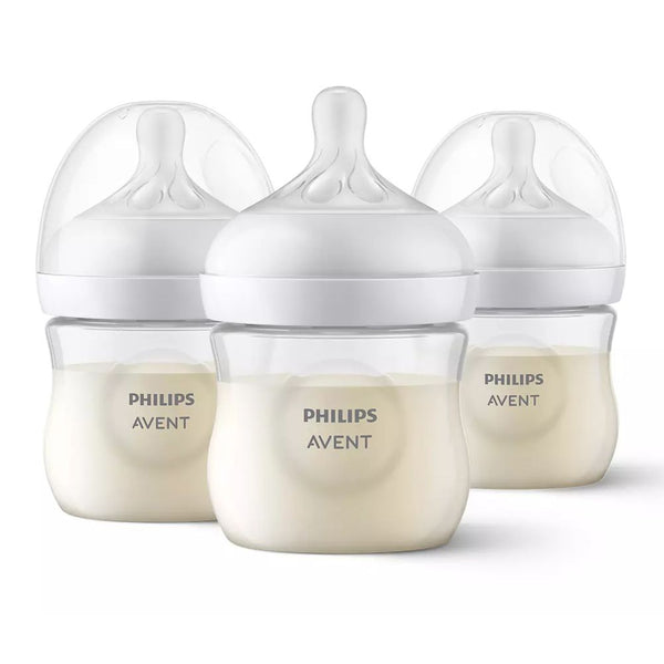 Avent 3-Pack Natural Response Glass Baby Bottle (4 oz)
