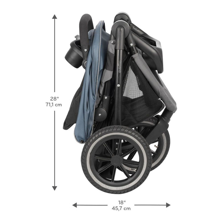 Evenflo Folio3 Stroll Jog Jogging Travel System with LiteMax 35