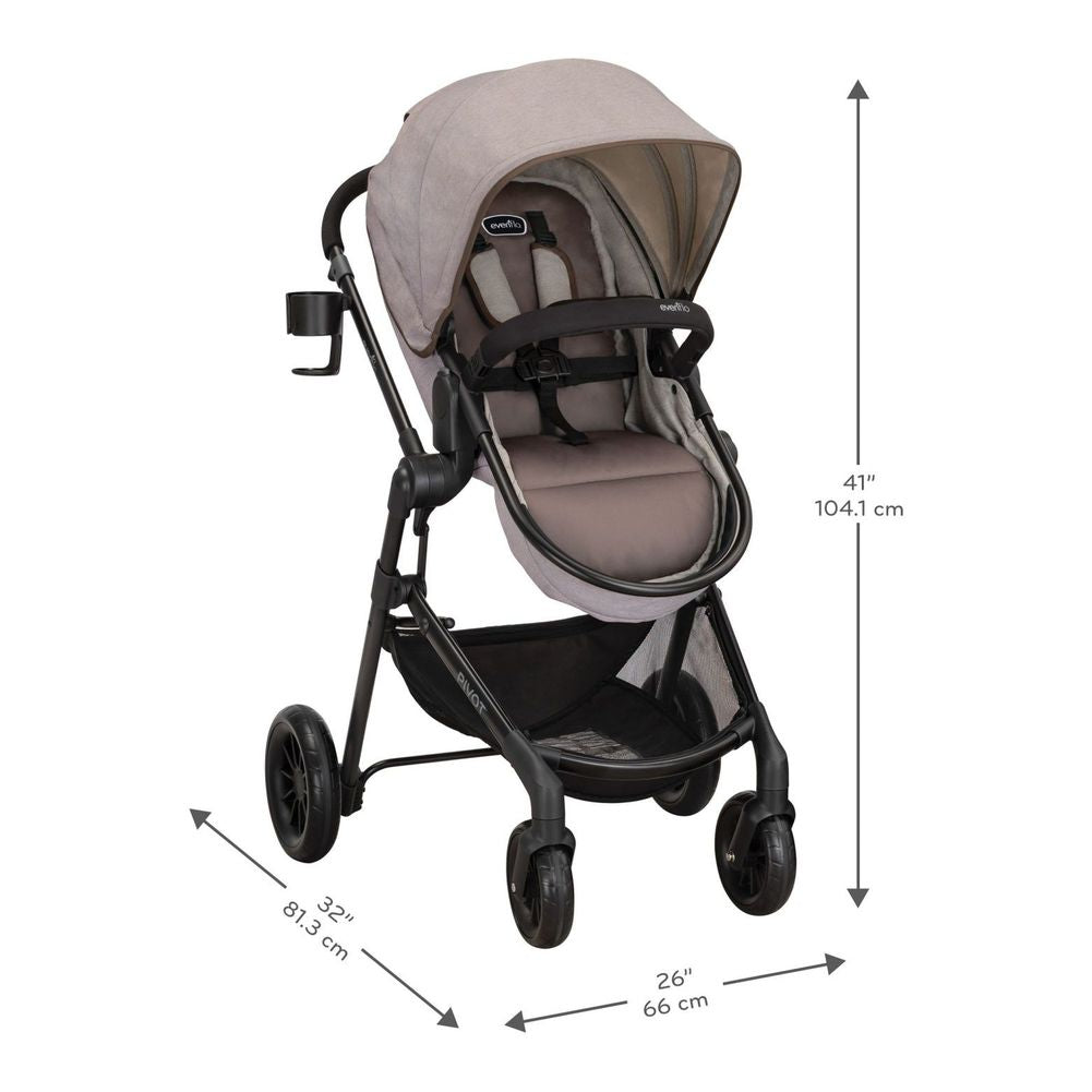 Evenflo Pivot Modular Travel System with Lite Max Infant Car Seat