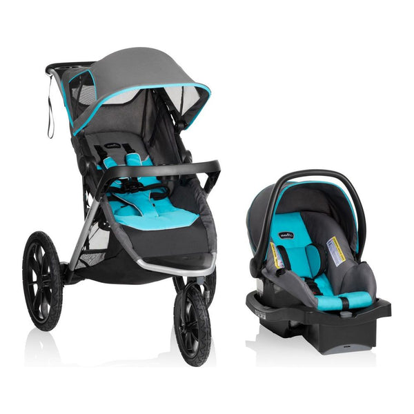 Evenflo Victory Plus Jogging Travel System with LiteMax Infant Car Seat - Malibu Blue