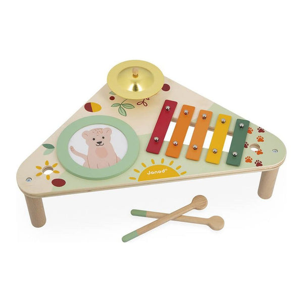 Janod Musical Table Sunshine Wooden Interactive Toy