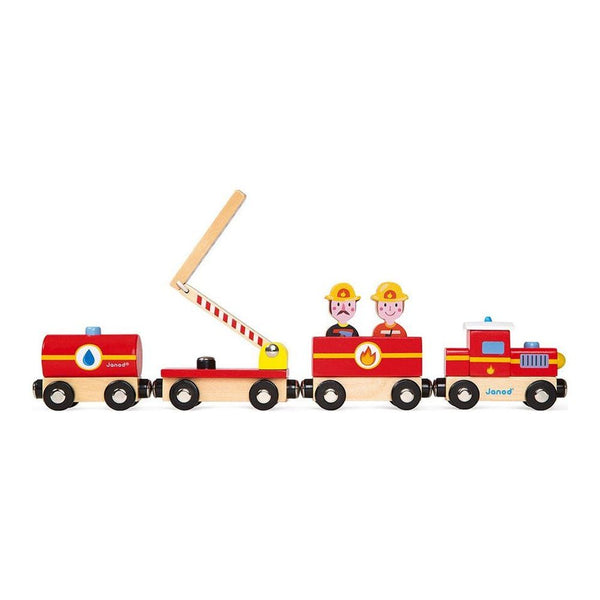 Janod Story Firefighters Magnetic Wooden Train Toy