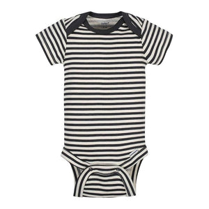 Gerber Baby Short-Sleeve Onesie Black and White Stripes Newborn (5-8 lbs)