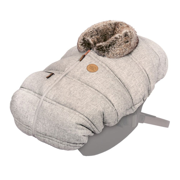 Petit Coulou Winter Cover for Infant Car Seats - Selenite Wool Wolf (84146) (Open Box)
