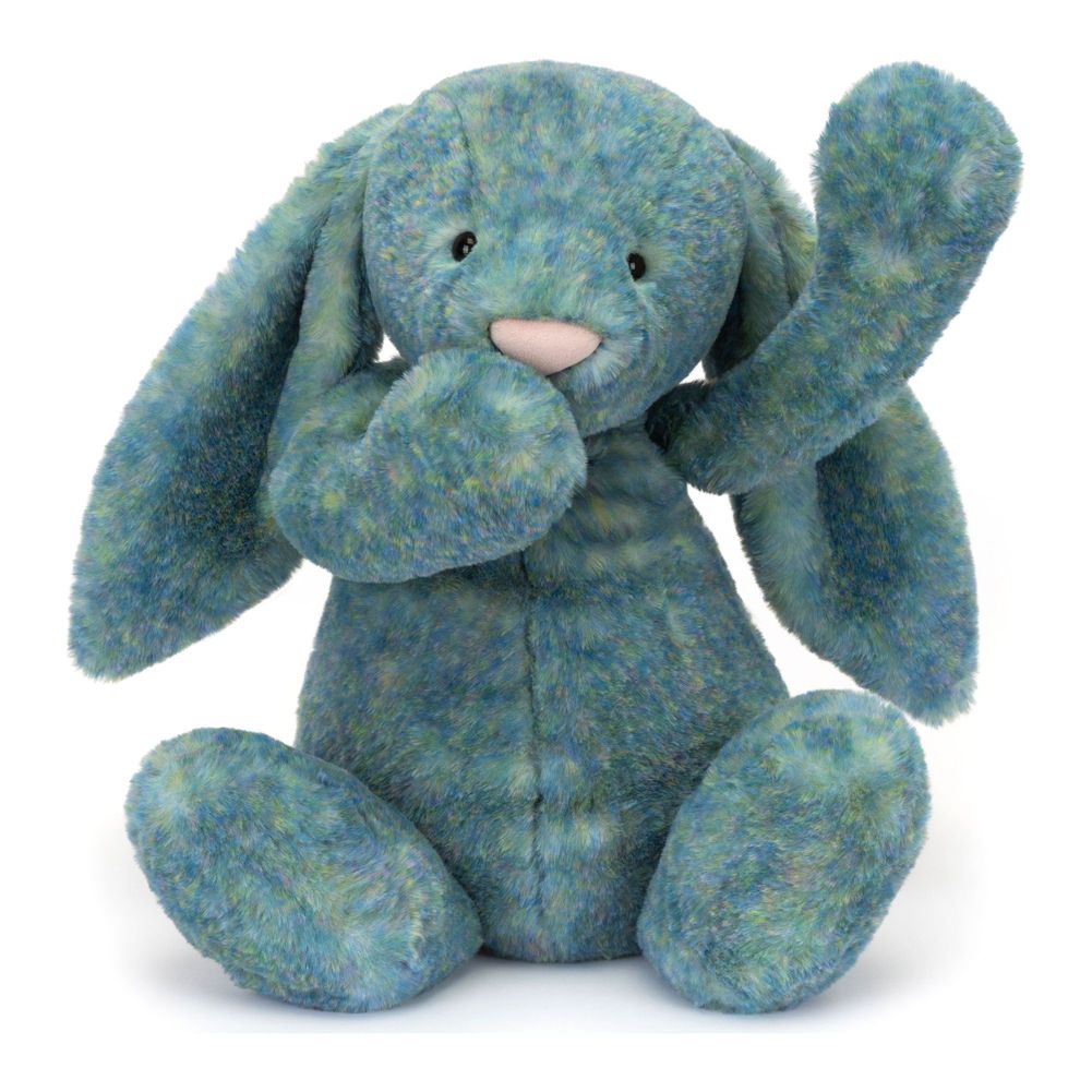 Jellycat 25th Anniversary Bashful Luxe Bunny Plush Toy Azure (Huge, 21