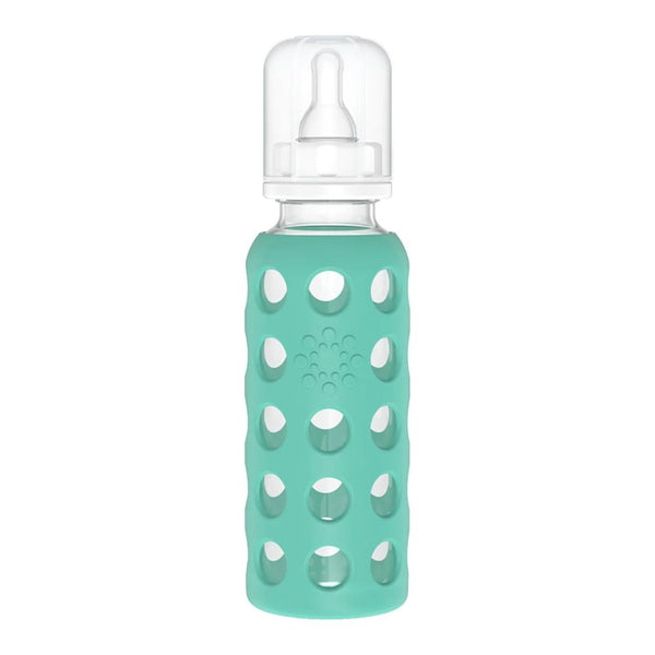 Lifefactory Glass Baby Bottle with Silicone Sleeve - Kale (9 oz) (85414) (Open Box)