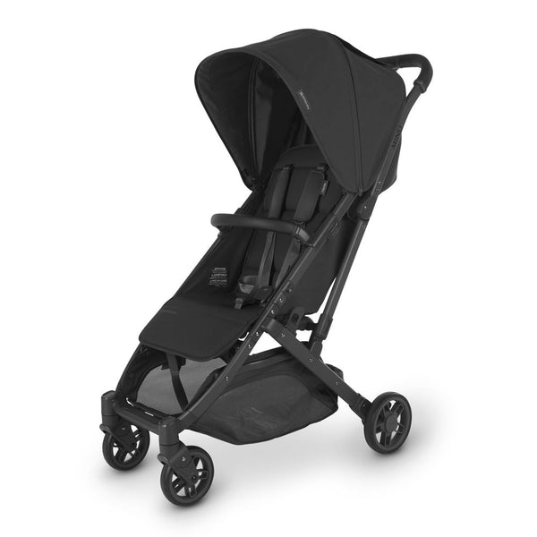 UPPAbaby Minu V2 Lightweight Stroller - Jake (Charcoal on Carbon Frame with Black Leather) (85573) (Floor Model)