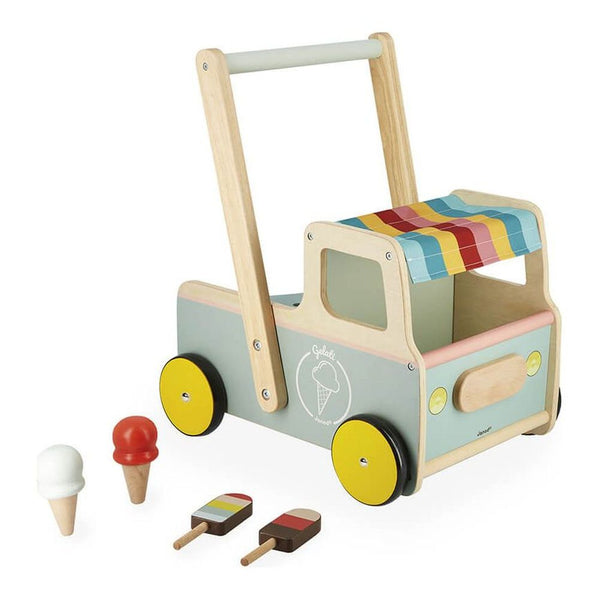 Janod Ice Cream Cart Push-Along Trolley