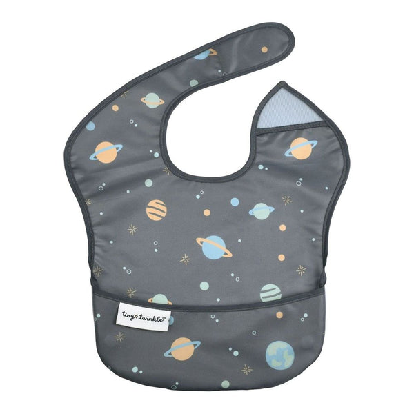 Tiny Twinkle Mess-Proof Easy Bib - Space