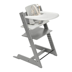 Stokke Tripp Trapp High Chair2 and Cushion with Stokke Tray Storm Grey Nordic Grey