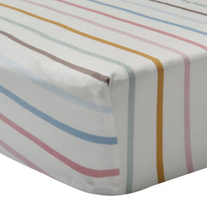 Loulou Lollipop TENCEL Fitted Crib Sheet Pastel Stripes