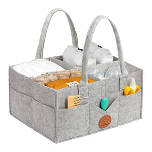 KeaBabies Original Baby Diaper Caddy Nursery Organizer Classic Gray