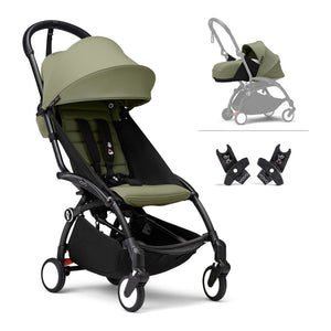Stokke YOYO3 0+ Stroller with Car Seat Adapters Olive Black