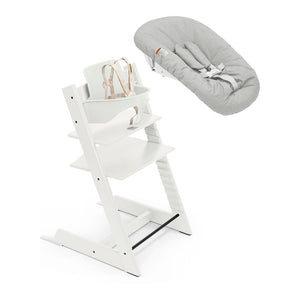 Stokke Tripp Trapp High Chair2 with Newborn Set White Grey