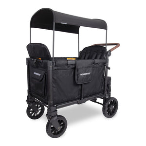 Wonderfold W4 Luxe Pro Quad Stroller Wagon Jet Black