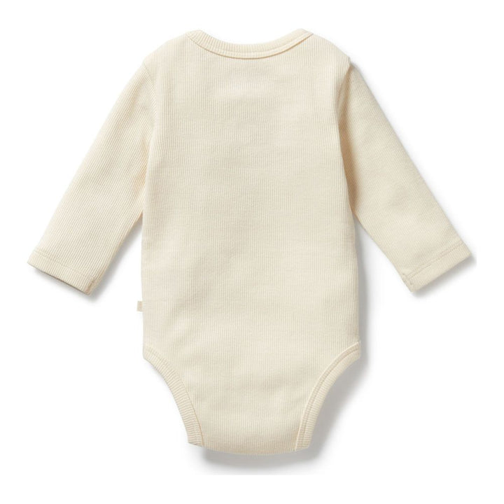 Wilson+Frenchy Organic Rib Long-Sleeved Bodysuit - Buttermilk