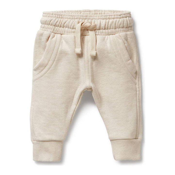 Wilson+Frenchy Tiny Bloom Organic Terry Sweat Pants Oatmeal 3T