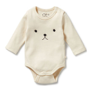Wilson+Frenchy Organic Rib Long-Sleeved Top - Buttermilk 12-18 Months