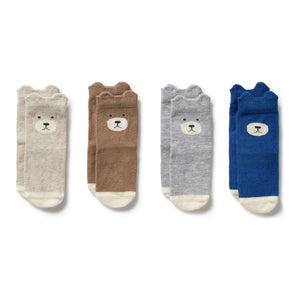 Wilson+Frenchy 4-Pack Organic Baby Socks Set Winter Forest 0-3 Months