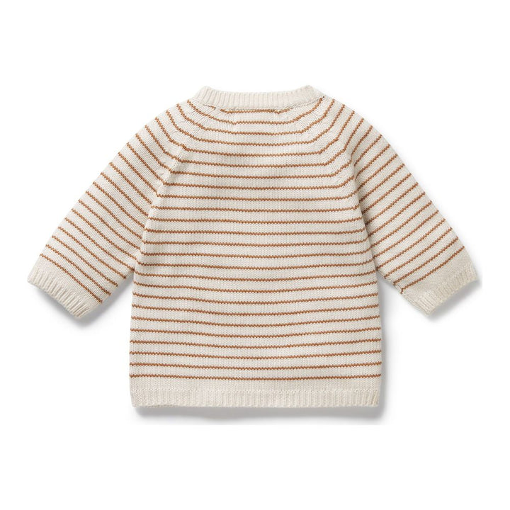 Wilson+Frenchy Organic Knitted Striped Kimono Cardigan - Cinnamon