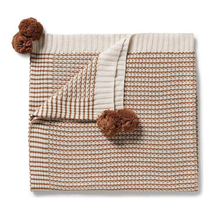 Wilson+Frenchy Organic Knitted Blanket - Cinnamon Default Title