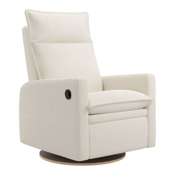 Jaymar ARYA Upholstered Swivel Glider & Recliner with Footrest Henequen Ivory