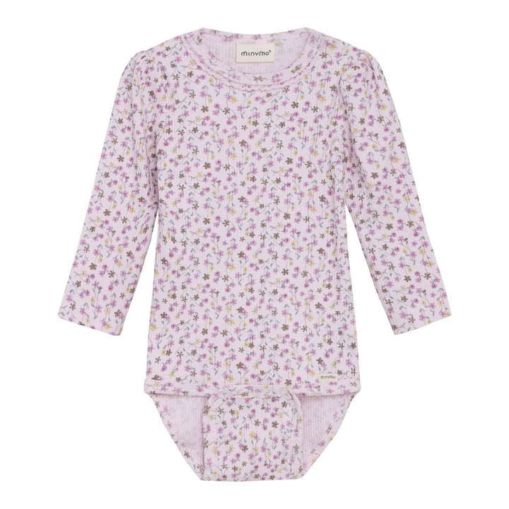 Minymo Long-Sleeve Rib Bodysuit - Tender Touch Newborn