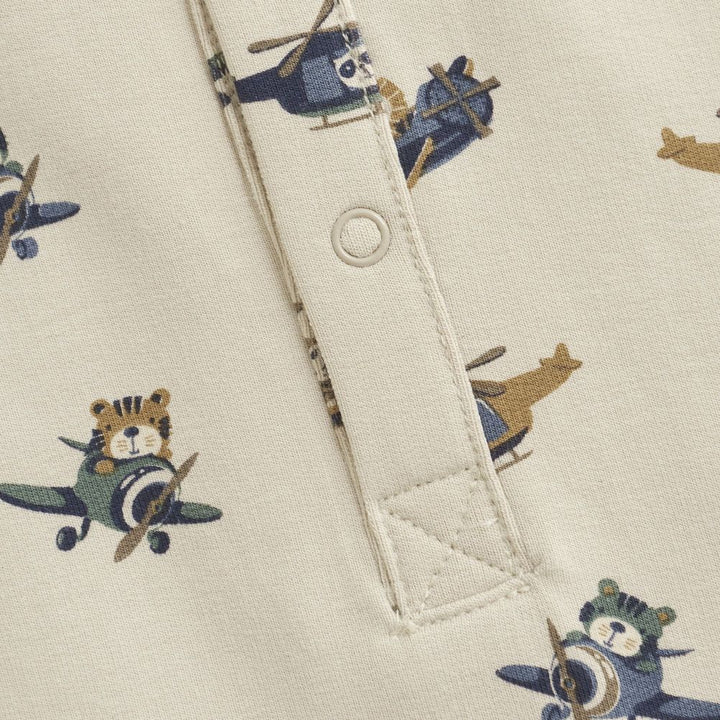 Minymo Organic Cotton Romper - Oxford Tan