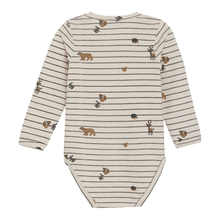 Minymo Long-Sleeve Bodysuit - Sandshell Prints