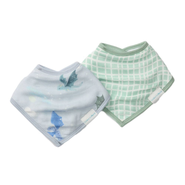 Loulou Lollipop 2-Pack Muslin Bandana Bib Set - Magical Dragons Default Title