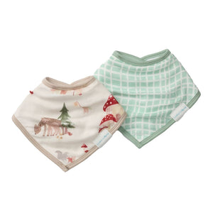 Loulou Lollipop 2-Pack Muslin Bandana Bib Set - Forest Families Default Title