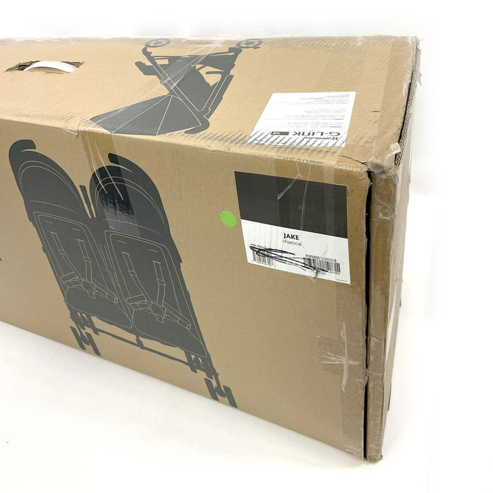 UPPAbaby G-Link V2 Double Stroller - Jake (Black with Carbon Chassis) (96827) (Open Box)