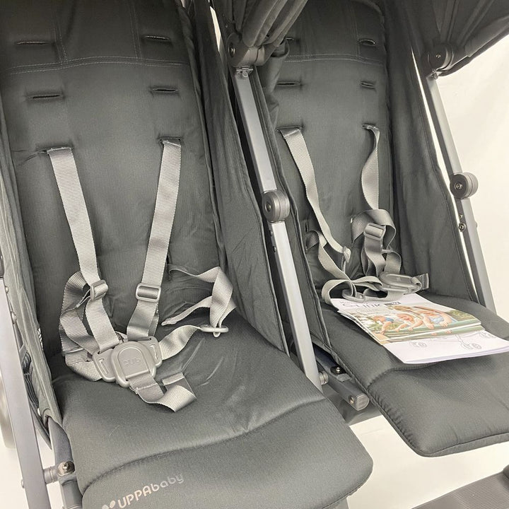 UPPAbaby G-Link V2 Double Stroller - Jake (Black with Carbon Chassis) (96827) (Open Box)