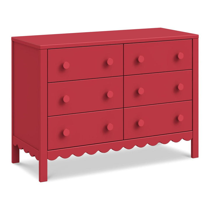 DaVinci Sammy Scallop 6-Drawer Dresser Strawberry Red