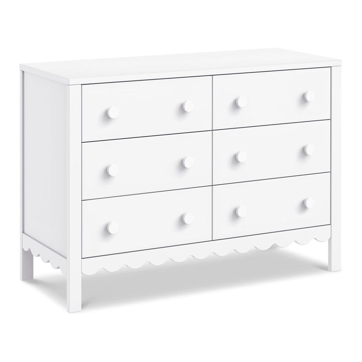 DaVinci Sammy Scallop 6-Drawer Dresser White